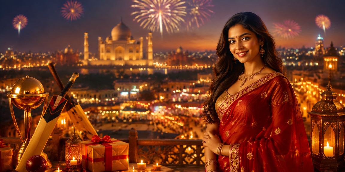 Cricket betting experience with Taj Mahal backdrop